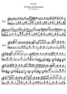 Тридцать четыре сентиментальных вальса, D.779 Op.50: Сборник by Франц Шуберт