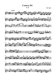 Соната для флейты и клавесина No.1 си минор, BWV 1030: Часть IV – партия флейты by Иоганн Себастьян Бах
