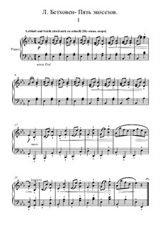 Экосез ми-бемоль мажор, WoO 83: Для фортепиано by Людвиг ван Бетховен