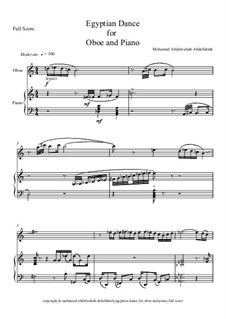 Egyptian Dance for Oboe & Piano, Op.90: Egyptian Dance for Oboe & Piano by Mohamed Abdelwahab Abdelfattah