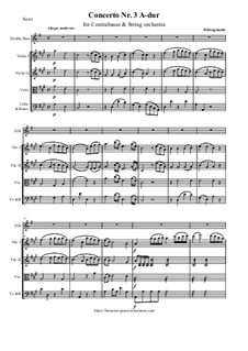 Concerto Nr.3 A-Dur for Contrabasso and String orchestra, Op.1: Concerto Nr.3 A-Dur for Contrabasso and String orchestra by Доменико Драгонетти
