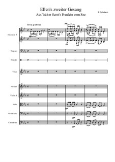 Ellen's Song II, D.838 Op.52 No.2: Для голоса и камерного оркестра by Франц Шуберт