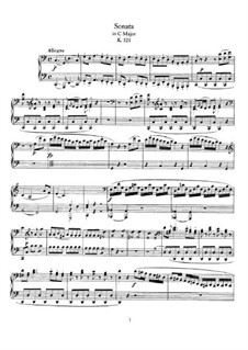 Соната для фортепиано в четыре руки до мажор, K.521: Партии by Вольфганг Амадей Моцарт