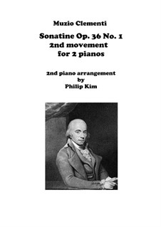 Сонатина No.1: Movement II, for two pianos by Муцио Клементи