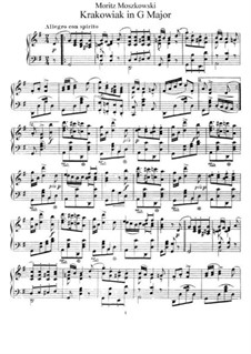 Четыре польских народных танца, Op.55: No.4 Krakowiak by Мориц Мошковский