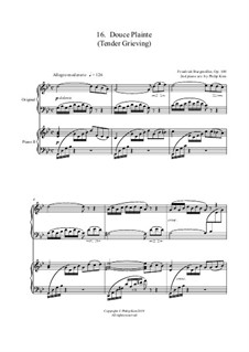 No.16 Douce Plainte (Lamentation): Для двух фортепиано by Иоганн Фридрих Бургмюллер