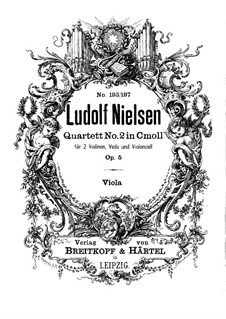 Струнный квартет No.2 до минор, Op.5: Партия альта by Людольф Нильсен