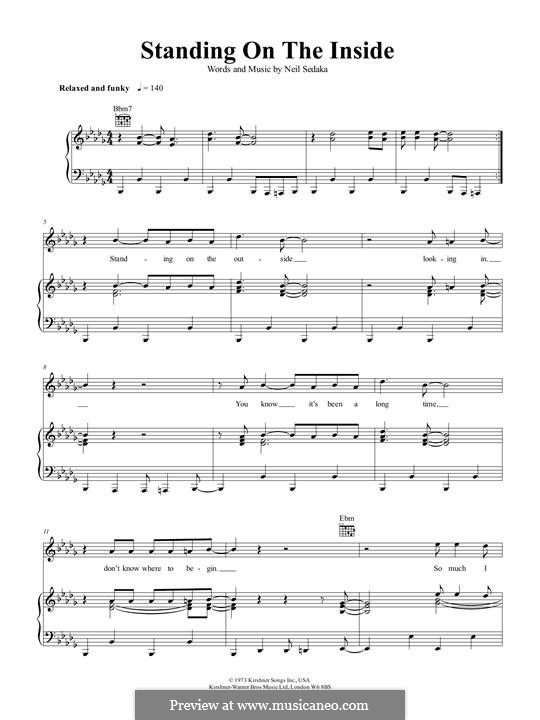 Standing on the Inside: Для голоса и фортепиано (или гитары) by Neil Sedaka