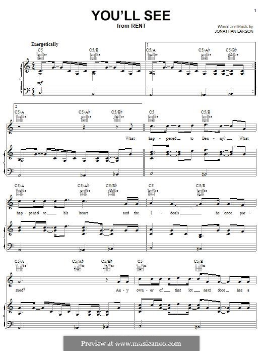 You'll See: Для голоса и фортепиано (или гитары) by Jonathan Larson
