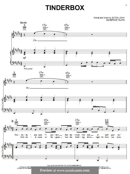 Tinderbox: Для голоса и фортепиано (или гитары) by Elton John