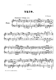 Фортепианное трио No.1 фа мажор, Op.3: Партия фортепиано by Роберт Фолькманн
