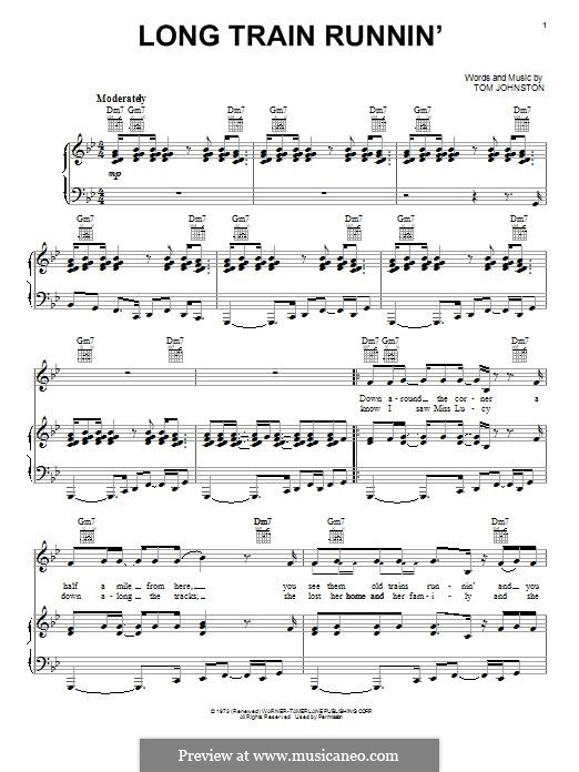 Long Train Runnin' (The Doobie Brothers): Для голоса и фортепиано (или гитары) by Tom Johnston
