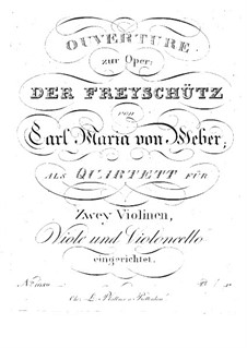Вся опера: Для струнного квартета – партия альта by Карл Мария фон Вебер