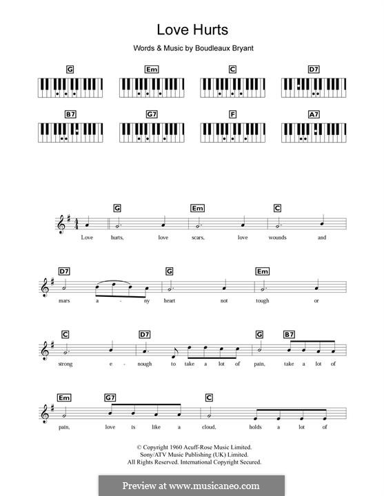 Love Hurts (The Everly Brothers): Мелодия by Boudleaux Bryant
