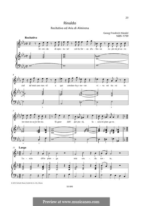 Дайте мне слезы: Для голоса и фортепиано by Георг Фридрих Гендель