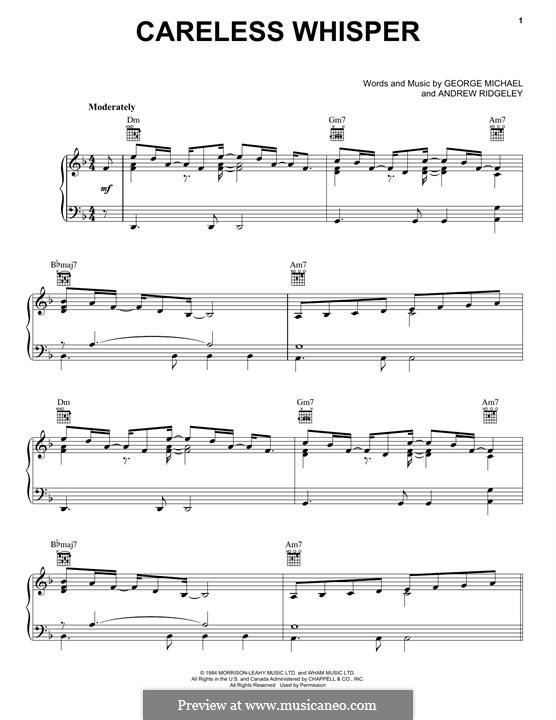 Careless Whisper: Для голоса и фортепиано (или гитары) by Andrew Ridgeley, George Michael