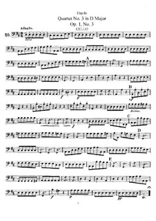 Струнный квартет No.3 ре мажор, Hob.III/3 Op.1 No.3: Партия виолончели by Йозеф Гайдн