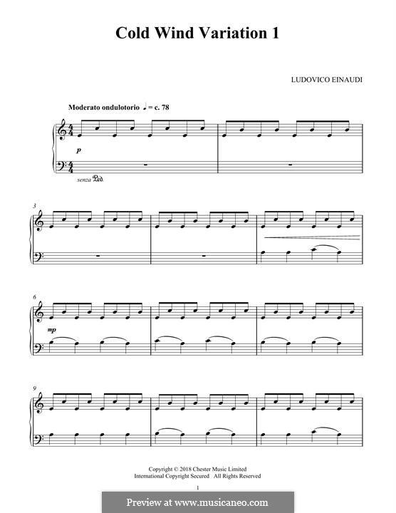 Cold Wind Variation 1: Для фортепиано by Ludovico Einaudi