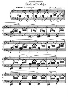 Etude in D flat Major: Для фортепиано by Антон Рубинштейн