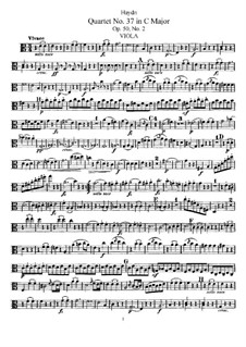 Струнный квартет No.37 до мажор, Hob.III/45 Op.50 No.2: Партия альта by Йозеф Гайдн