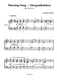 Альбом для юношества, Op.140: No.2 Утренняя песня (крупный шрифт) by Корнелиус Гурлитт