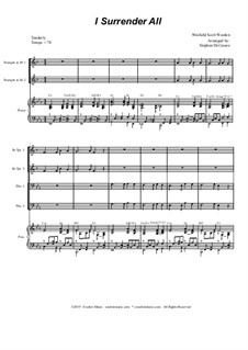 Всё Иисусу отдаю я: For brass quartet and piano - alternate version by Winfield Scott Weeden