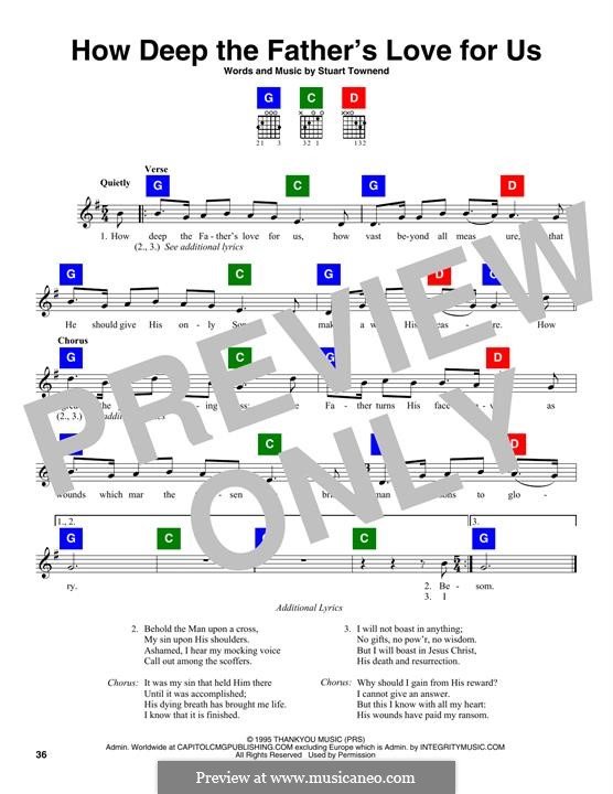 How Deep the Father's Love for Us (Phillips, Craig & Dean): Мелодия by Stuart Townend