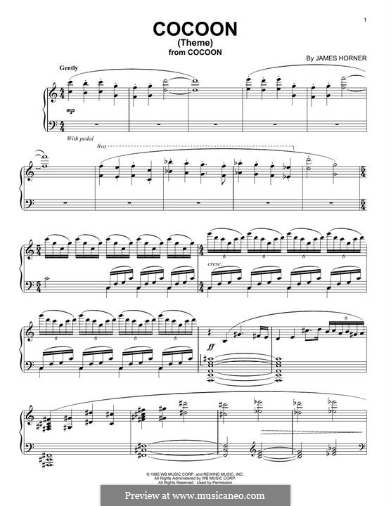 Cocoon (Theme): Для фортепиано by James Horner