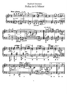 Три поэтических польки, B.95 T.65 Op.8: Polka No.2 in G Minor by Бедржих Сметана