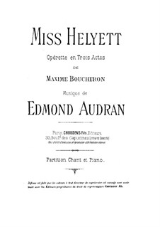 Мисс Хельет: Аранжировка для голосов и фортепиано by Эдмон Одран