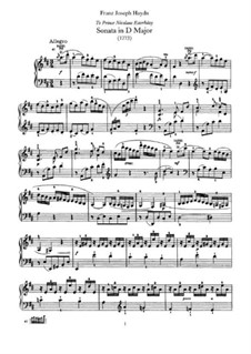 Соната для фортепиано No.39 ре мажор, Hob.XVI/24: Для одного исполнителя by Йозеф Гайдн