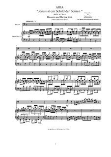 20 Arias from Cantatas for Bassoon and Harpsichord: Aria (Jesus ist ein Schild der Seinen), BWV 42 No.6 by Иоганн Себастьян Бах