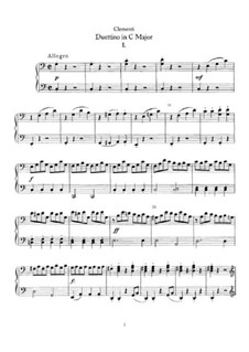 Duettino in C Major: Для фортепиано в 4 руки by Муцио Клементи