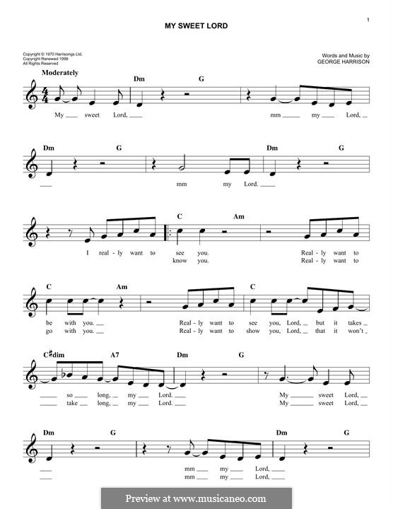 My Sweet Lord: Мелодия by George Harrison