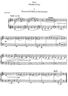 Матушка Гусыня. Сюита, M.60: Для фортепиано в 4 руки by Морис Равель