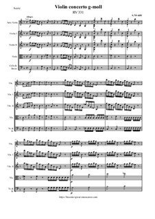Violin concerto g-moll, RV 331: Violin concerto g-moll by Антонио Вивальди