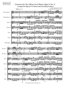 Concerto No.6 in G Major: For two oboes d'amore and string orchestra (in D major) – oboes part by Томазо Альбинони