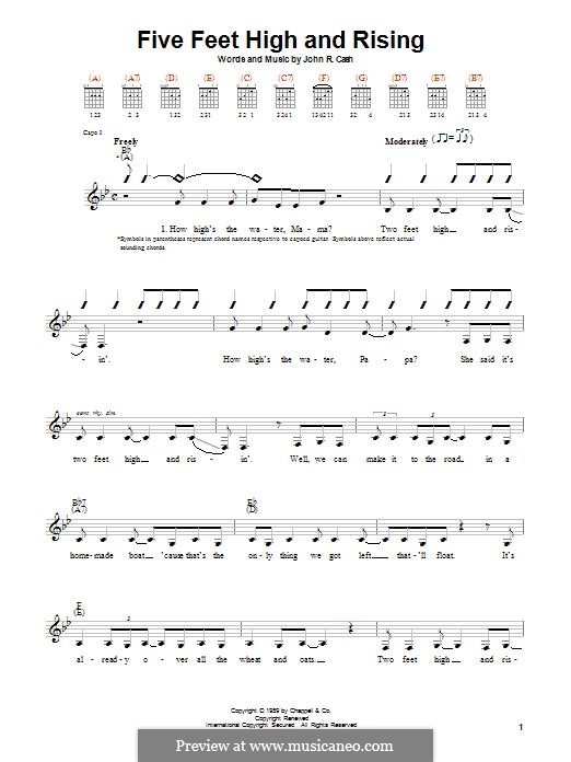 Five Feet High and Rising: Гитарная табулатура by Johnny Cash