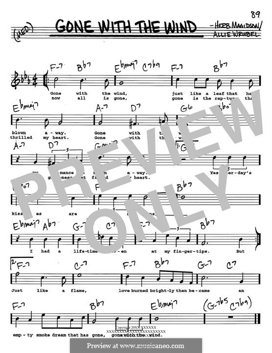 Gone with the Wind (Horace Heidt): Гитарная табулатура by Allie Wrubel, Herb Magidson
