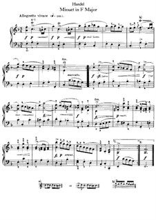 Менуэт фа мажор: Для клавесина by Георг Фридрих Гендель