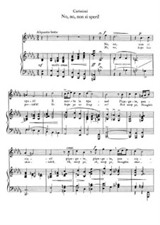 No, no, non si speri: Для голоса и фортепиано by Джакомо Кариссими