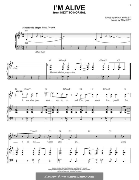 I'm Alive: Для голоса и фортепиано by Tom Kitt