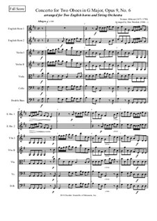 Concerto No.6 in G Major: For two english horns and strings by Томазо Альбинони