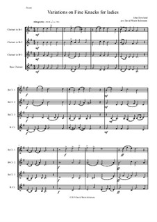 Fine Knacks for Ladies: For clarinet quartet (with variations) by Джон Доуленд