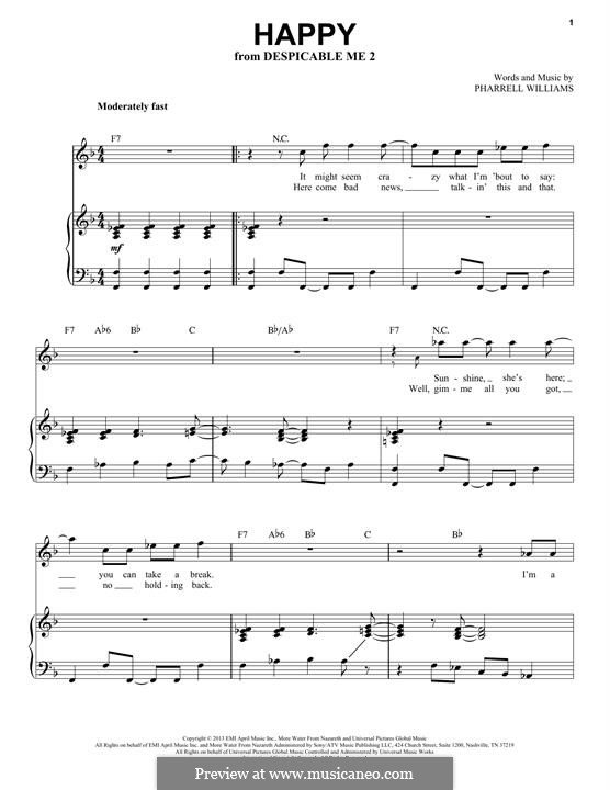 Vocal version: Для голоса и фортепиано by Pharrell Williams