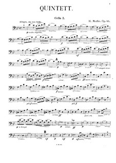 Струнный квинтет си-бемоль мажор, Op.44: Партия I виолончели by Генрих Мольбе