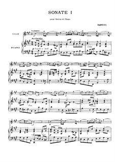 Соната для скрипки и клавесина ля мажор, HWV 361 Op.1 No.3: Версия для скрипки и фортепиано by Георг Фридрих Гендель