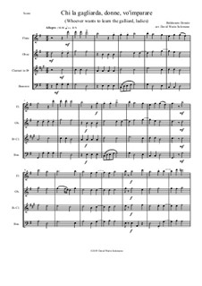 Chi la gagliarda (Whoever wants to learn the galliard): Arranged for wind quartet by Baldassare Donato