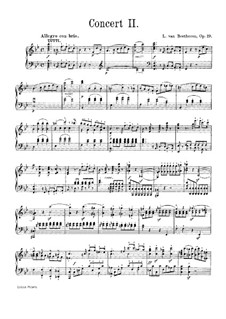 Концерт для фортепиано с оркестром No.2, Op.19: Версия для фортепиано by Людвиг ван Бетховен