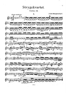 Струнный квартет до минор, Op.6: Скрипка II by Йоахим Неергор